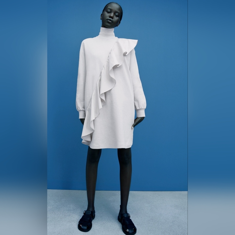 Zara Ruffle Minidress - Picture 1 of 4